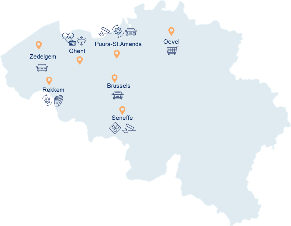 DSV warehousing locations Belgium